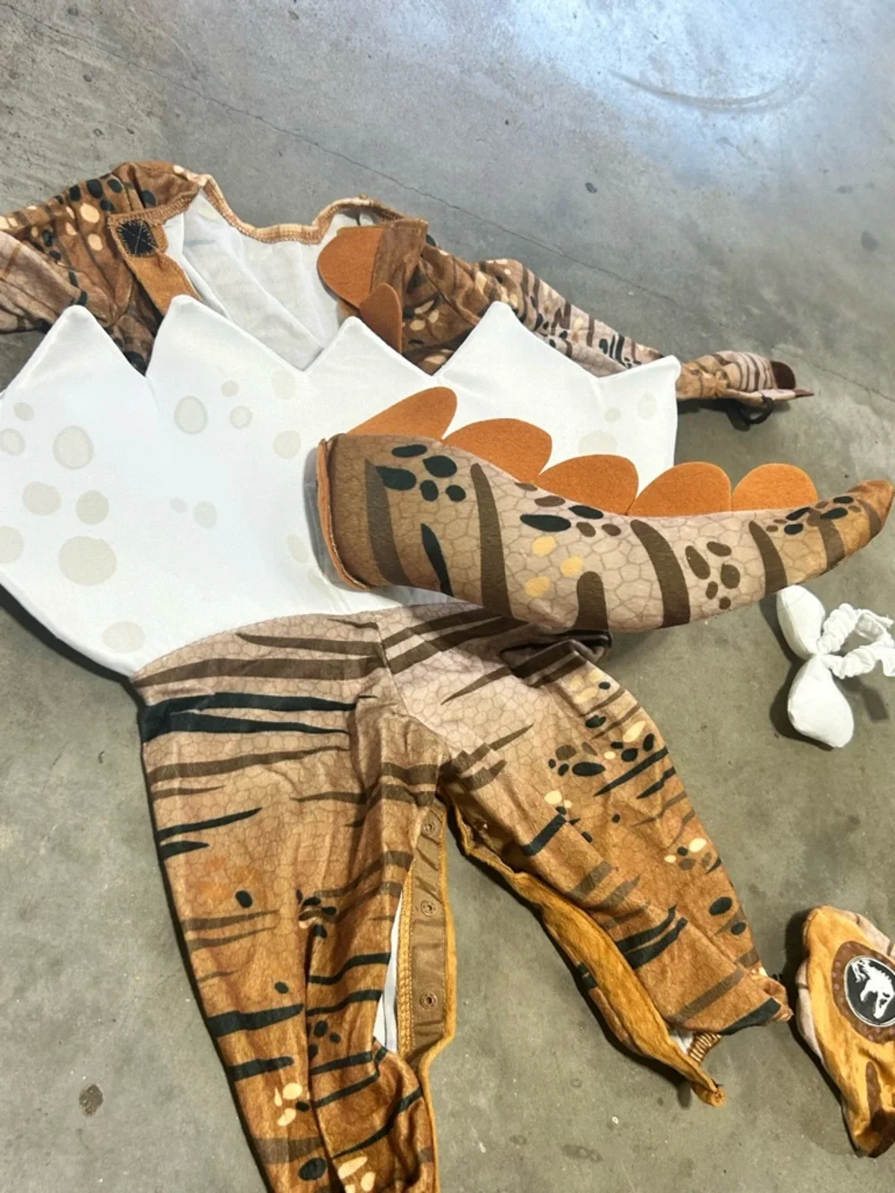 Baby T-Rex Brown Dinosaur Egg Halloween Costume with Tail | Size 6-12 mos